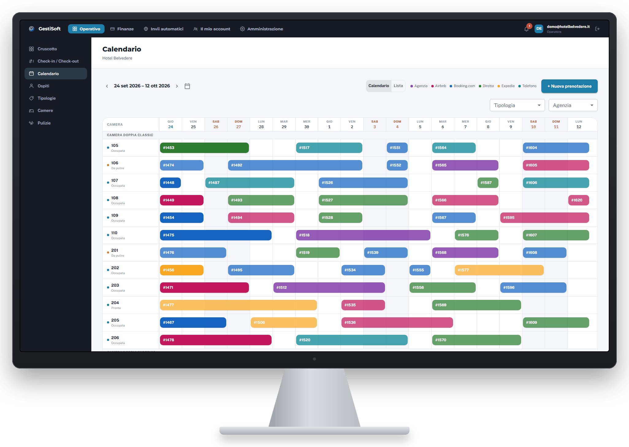 Calendario — GestiSoft Hospitality